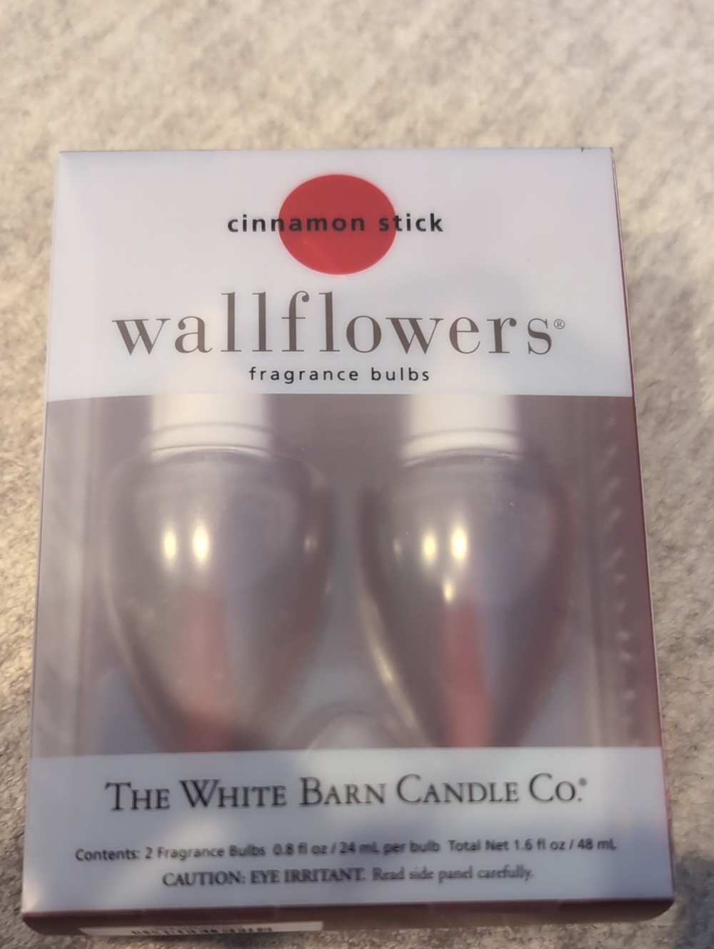 Wallflowers Fragrance Bulbs - Cinnamon Stick - Silver New In Box White Barn